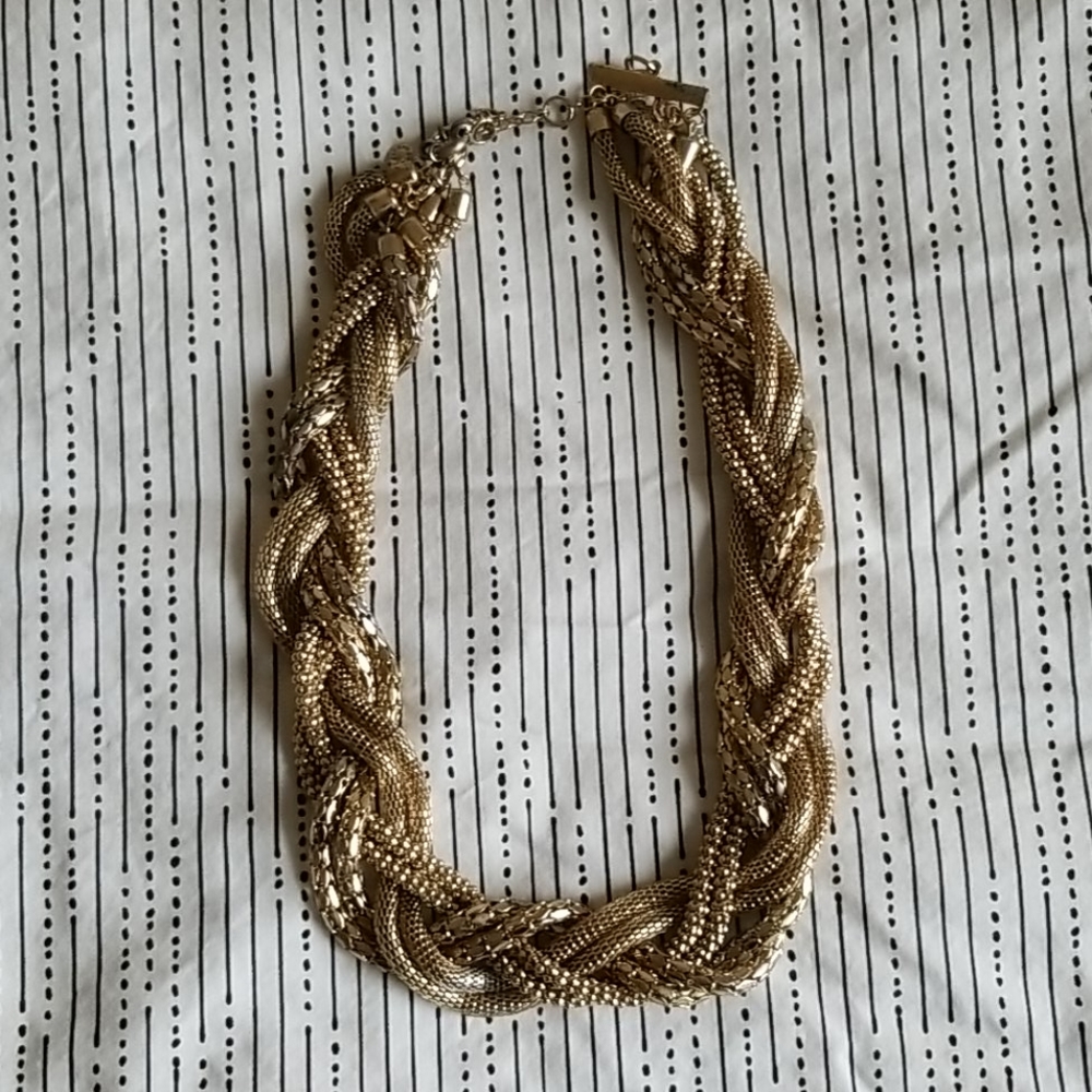 J. Crew Braided Gold Necklace